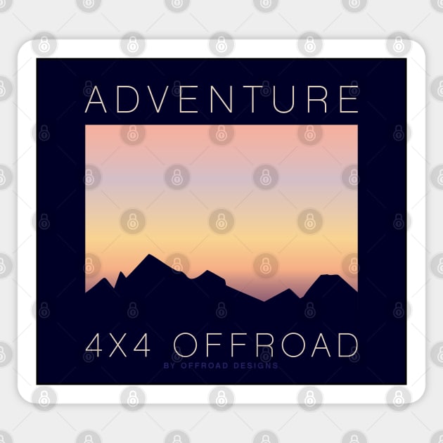 4x4 Offroad Adventure - Pastel Skies Sticker by OFFROAD-DESIGNS